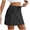 Black, variant on Women's Hiking Skorts Skirts with Zipper Pockets Cargo Golf Quick Dry Tummy Control High Waisted Dressy Casual Skort (Green, L)