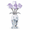 Purple, variant on ABCISI Crystal Rose Vase Ornament, Pink Faceted Flower Bouquet Figurine with Silver-Tone Stems, 5.7 x 3.1 x 1.6 in Tabletop Decor for Desk, Wedding, Nightstand and Gift,Pink