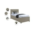 thumbnail image 2 of Meridian Furniture Hudson Beige Faux Leather Twin Trundle Bed, 2 of 9