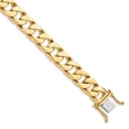 thumbnail image 3 of 14K Solid Yellow Gold 10.6mm Curb Link Chain Bracelet, 3 of 5