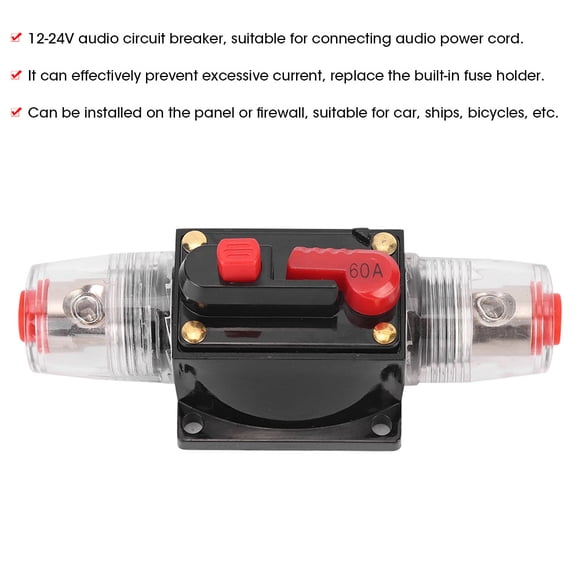 Disyuntor 12-24V Accesorio Para Automóvil Amplificador De Audio Restablecer Disyuntor Portafusibles Para Barco De Automóvil