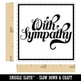 thumbnail image 2 of With Sympathy Elegant Text Self-Inking Rubber Stamp Ink Stamper - Fuchsia Ink - Small 1 Inch, 2 of 7