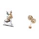 thumbnail image 5 of Figura de de resina, adorno de mesa, escultura de hoja, arte en metal, decoración para el hogar con base de madera, ideal para sala de estar, d, 5 of 8