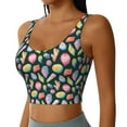 thumbnail image 2 of Sports Bras For Women Workout Tank Tops, Colourful Conch Shell Running Vest With Removable Cups, 2 of 2