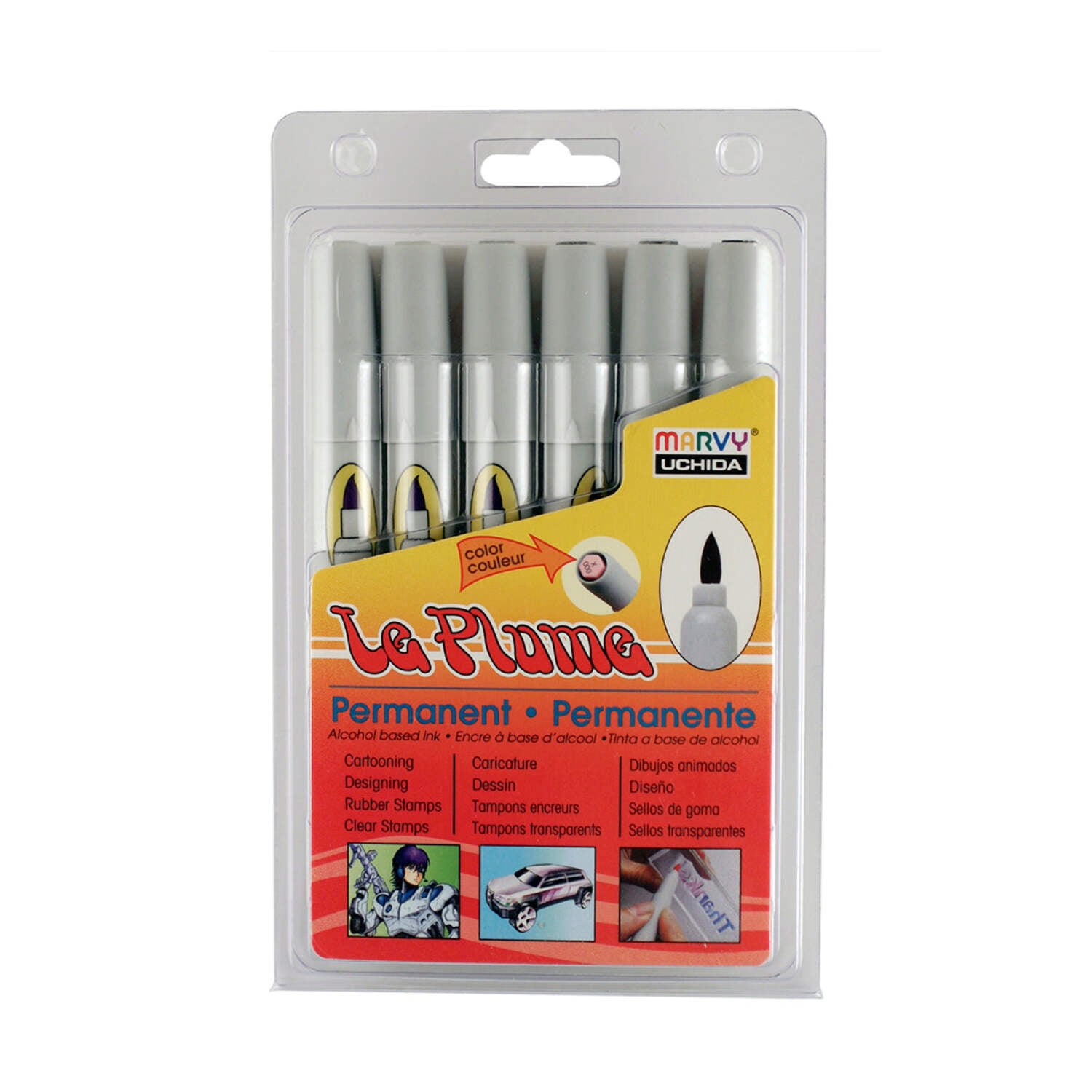 Le Plume Permanent Marker Set - Neutrals, Set of 6