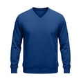 thumbnail image 4 of Zynoxe Mens Plus Size Tracksuit Sets Sports Solid Color V-neck Long Sleeve Sweatshirts Drawstring Wide Leg Pants Sweatsuit Sets with Pockets, 4 of 7