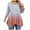 Pink, variant on zbxnLI Womens Plus Size Tops 3/4 Sleeve Tunic Tops Striped Graphic Tee High Low Hem Dressy Blouses