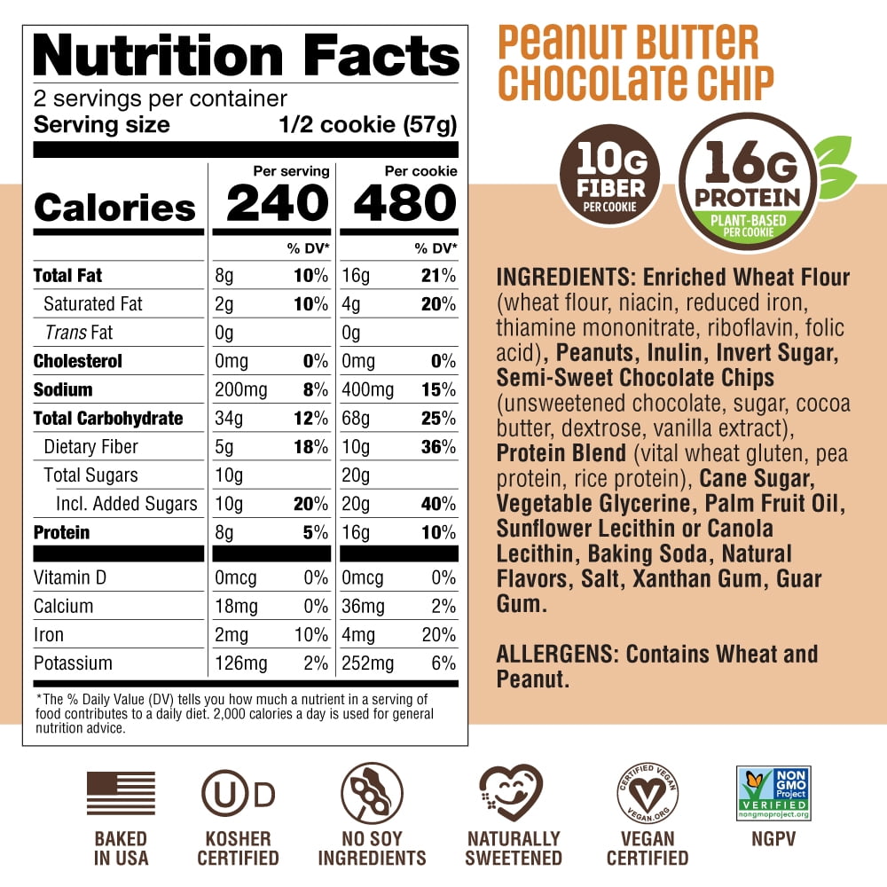 Lenny & Larry's Protein Cookie, Peanut Butter Chocolate Chip, 4 oz, 12 Ct