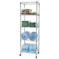 thumbnail image 3 of Zimtown 5-Tier Rolling Wire Shelving, Adjustable Storage Rack for Kitchen Garage Organizer Chrome, 23.6''L x 17.7''W x 71''H, 3 of 7