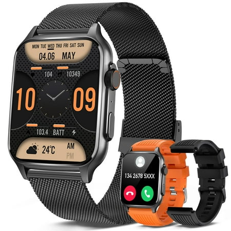 XAXRE Smart Watch for Women Men, 1.96'' HD Big Screen Fitness Smart Watch, 100+ Sports Mode Activity Tracker, IP67 Waterproof Smartwatch, for iOS Android