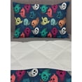 thumbnail image 3 of Halloween Comforter & Sham Bedding Set, Cartoonish Drawn Colorful Spooky Ghosts with Boo Wow and Help Lettering, 3 pcs Duvet Set Microfiber Filling Quilt, 5 Sizes, Multicolor, by Ambesonne, 3 of 4