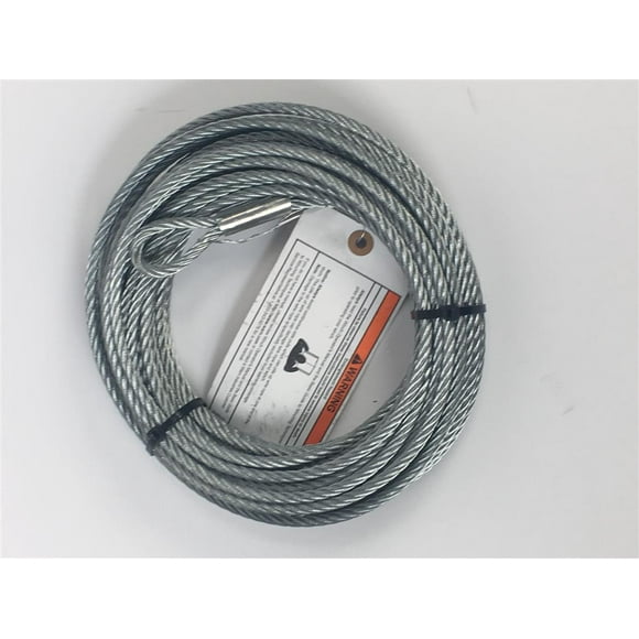 Warn Câble de Treuil Câble de Fil 100973 pour Warn VRX 4500 / Axon 4500 / Axon 5500 Treuils; 1/4 Pouce de Diamètre x 50 Pieds de Longueur