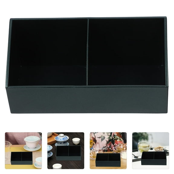 Raindrops  Tea Storage Box Holder Organizer Bag Coffee Sugar Packets Tray Green