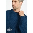 thumbnail image 2 of Aran Men's Fisherman Sweater 100% Irish Merino Wool Traditional Pullover Made in Ireland, 2 of 8