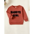 thumbnail image 2 of Bagilaanoe Toddler Baby Girl Casual Sweatshirt Long Sleeve Letter Embroidery Pullover 3M 6M 12M 18M 24M 3T Kids Loose Tee Tops, 2 of 8