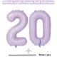 thumbnail image 2 of Globo LVMOQIQIU, número 20, color morado, 40 cm, lámina de aluminio para fiesta, 2 unidades, 2 of 7