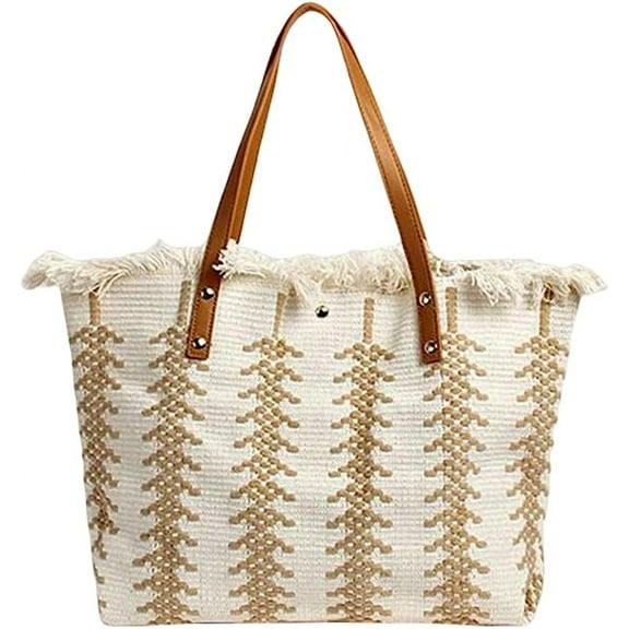 Kukuzhu Womens Tote Bag Purse Straw Hobo Handbag Large Shoulder Bag with Tassels Summer Woven Beach Bag Handbags for Women