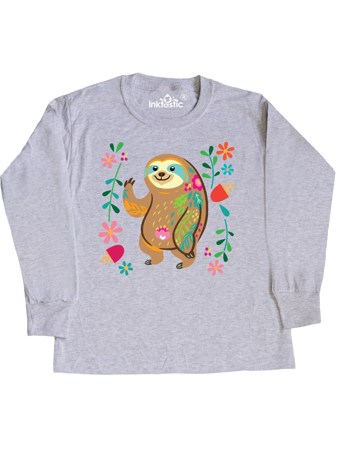 Sloth Cute Outfit for Girls Youth Long Sleeve T-Shirt - Walmart.com