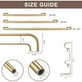 thumbnail image 5 of Room Darkening Wrap Around Double Curtain Rod Set,Extendable Metal Rod Set 1 Inches Front and 5/8 Inches for Window 84-120",Gold, 5 of 13