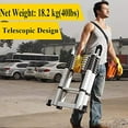 thumbnail image 4 of ZhanGe Aluminum Telescoping Extension Ladder 16.5Ft/5MPortable Multi-Purpose Folding A-Frame Ladder with Hinges, 150 kg Load Capacity for Home Loft Office?EN131 Certified, 4 of 4