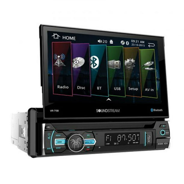 Burger amplitude artikel Soundstream VR-75B 7? Touchscreen 1-DIN w/ DVD, CD/MP3, AM/FM Receiver w/  Bluetooth 4.0 - Walmart.com