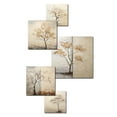 thumbnail image 3 of Designart "Neutral Toned African Tree" Tree African Wall Art Set Of 5 - Beige Traditional Wall Living Room Decor Set, 3 of 6