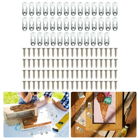 HEMOTON 50 Pcs Picture Frame Hooks Photo Hangers with Easy Installation and for Wall Hanging