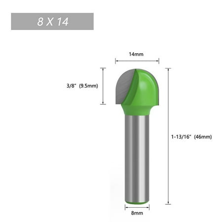 

1pc 8mm Shank Ball Nose End Mill Round Nose Cove CNC Milling Bit Radius Core