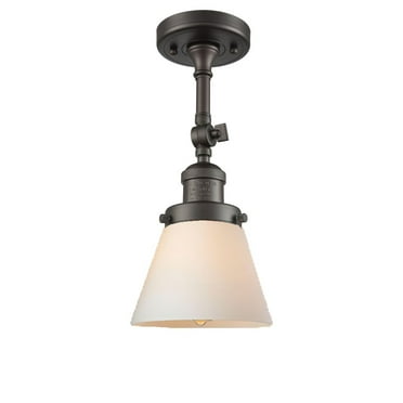 Innovations Lighting  Small Cone 1 Light Adjustable Dimmable Vintage LED Flushmount