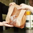 thumbnail image 4 of 50 Pcs Kraft Food Packaging Storage, Bread Toast Bags, 4 of 5