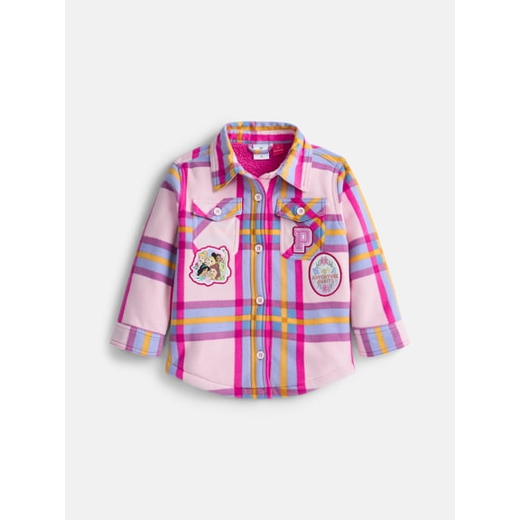 Disney Princess Toddler Girls Shacket with Long Sleeves, Sizes 2T-5T