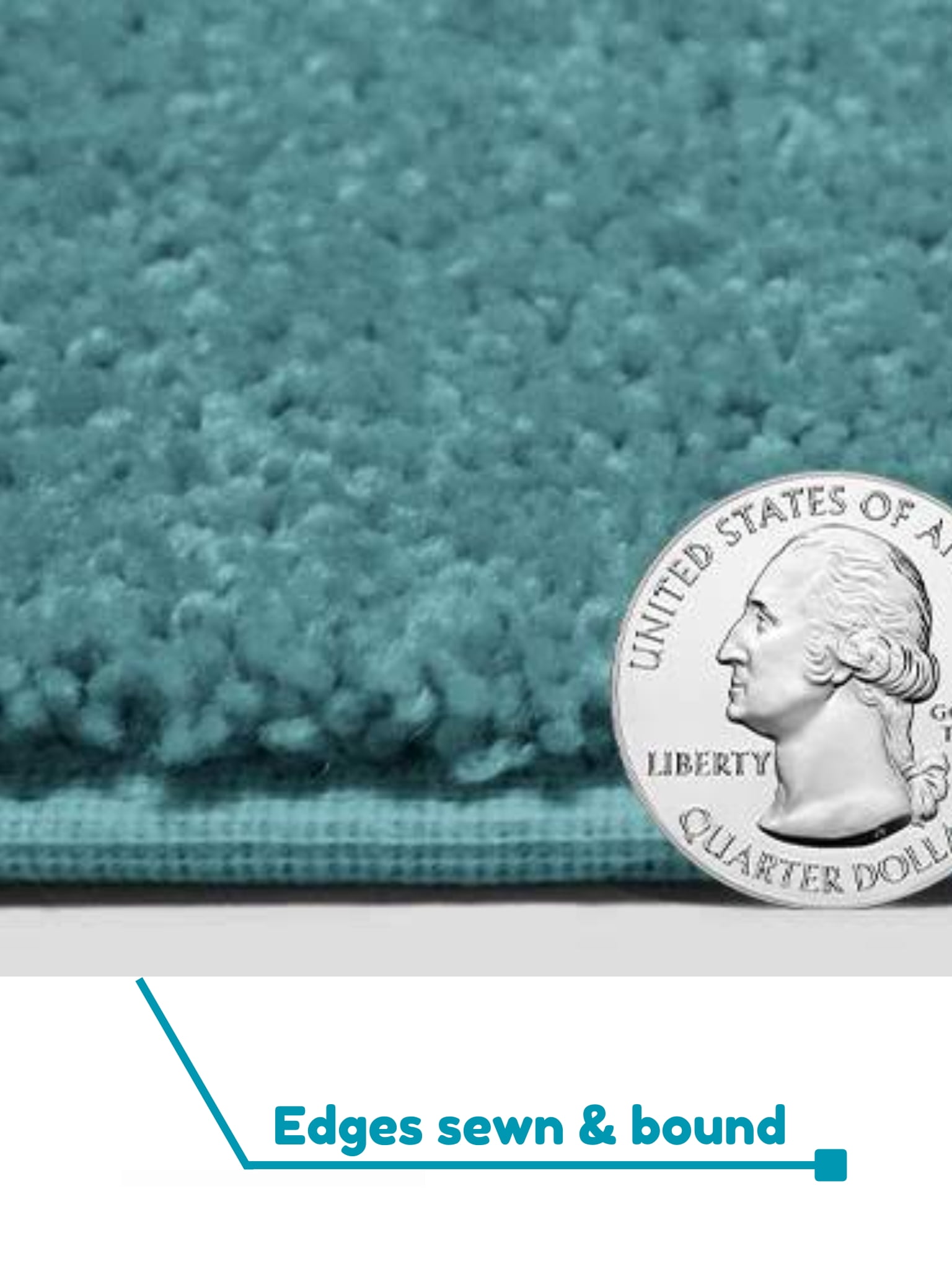 Koeckritz Rugs Kid Crossing Soft Area Rug, 3'x5', Aqua, for Living Room, Bedroom