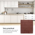 thumbnail image 3 of OULII 10Pcs Adhesive Wallpapers 3D Brick Pattern Wall Panels for Smooth Surface Decor, 3 of 8