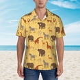 thumbnail image 2 of Fotbe Cute Animals Hawaiian Shirt for Men Unisex Summer Beach Casual Short Sleeve Cotton Linen Button Down Shirts-XX-Large, 2 of 5