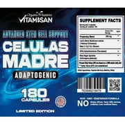 Vitamisan Stem Cell Support Celulas Madre Adaptogenic – Lion’s Mane, Beta Glucans, AFA, Spirulina – Brain & Immune Health – 180 Capsules – Non-GMO, Gluten Free, Made in USA