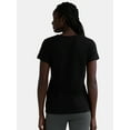 thumbnail image 3 of Time and Tru Women’s Slub Jersey Crewneck Tee with Short Sleeves, 2-Pack, Sizes XS-3XL, 3 of 5