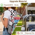 thumbnail image 6 of COEQINE Clear School Backpack for Girls, 17 Inch Transparent PVC Book Bag Heavy Duty See Through Bookbag for Women, Lightweight Travel Daypack for College Work, Red Black Paw Heart, 6 of 7