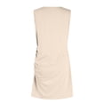 thumbnail image 5 of JoveMarine Sundresses for Women Summer Sleeveless Tank - Round Neck Slim Fit Short Bodycon Party Mini Dress with Stretchy Fabric,Beige L, 5 of 7