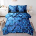 thumbnail image 1 of Erosebridal Geometric Hexagon Bedding Sets Twin Size,Gradient Comforter Sets with Sheets,Neon Decor,Reversible,Breathable,7-Piece, 1 of 5