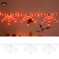 thumbnail image 4 of Halloween Decoration Lights, 6 FT Halloween Spider Web Light Strings with 12inch Spider, 8 Modes & Timer Functions, Indoor Ghost Festival Funny Atmosphere Prop Decorative Light, Halloween Party Decor, 4 of 5