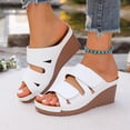 thumbnail image 2 of Xucatan Women's Adjustable Strap Wedge Sandals, Open Toe Platform Mules, Cushioned Comfortable Slip On Slippers for Summer Beach Daily Gift, 2 of 9