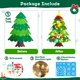 thumbnail image 2 of Árbol de Navidad de fieltro EMPOF para niños pequeños con luces y adornos, 2 of 7