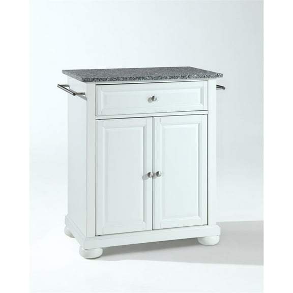 Crosley Furniture Alexandria Natural Wood Top Portable Kitchen Island