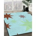 thumbnail image 2 of Ahgly Company Indoor Round Patterned Light Aquamarine Green Area Rugs, 3' Round, 2 of 6