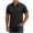 Black, variant on BangWanChi Men's Solid Color Short Sleeve T-Shirts In Breathable Fabric Classic Collar Button T-Shirt Green XXL