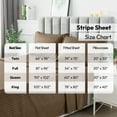 thumbnail image 4 of LDC Lux Decor Collection Bed Sheet Set Striped 4 Piece Ultra Soft Deep Pocket Microfiber Sheets Brown Queen, 4 of 10
