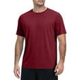thumbnail image 3 of Inglocry Men's UPF 50+ Swim Shirts Short Sleeve, Sun Protection Quick Dry Rash Guard, Water T-Shirt for Surfing Fishing Beach Wine 3XL, 3 of 7