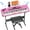 Pink, variant on Furnibear 61-Key Piano Keyboard with Lighted Keys, Stand, Bench, Microphone, Headphone, Electronic Keyboard Piano Set, Black