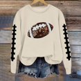 thumbnail image 2 of WEAIXIMIUNG Chandail en Molleton Femme à Capuche Graphique Manches Longues Col Rond Chandails en Molleton pour Femmes Manches Longues Imprimé Graphique Football Sans Capuche chandail-Over Haut Blouse, 2 of 4