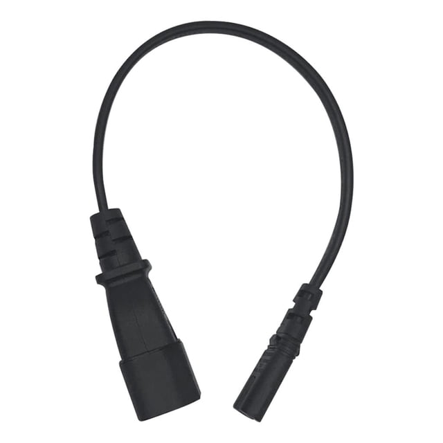 Milaget Black New C14 Male to C7 Female Power Cord 0.98ft Replacement UPS Server
